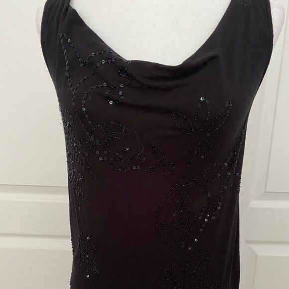 GUESS Black Sequin Racerback Top XS – Glam Night Out Statement Piece - Picture 2 of 10